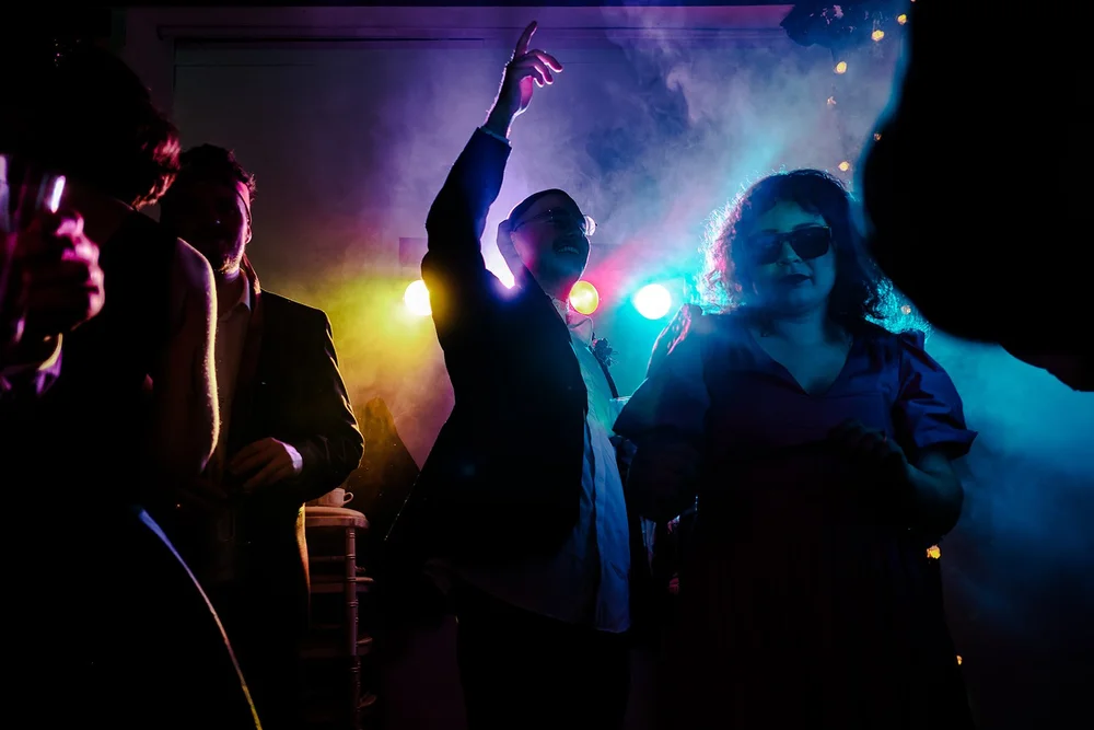 Coloured lights over the dance floor at Fabrica Brighton