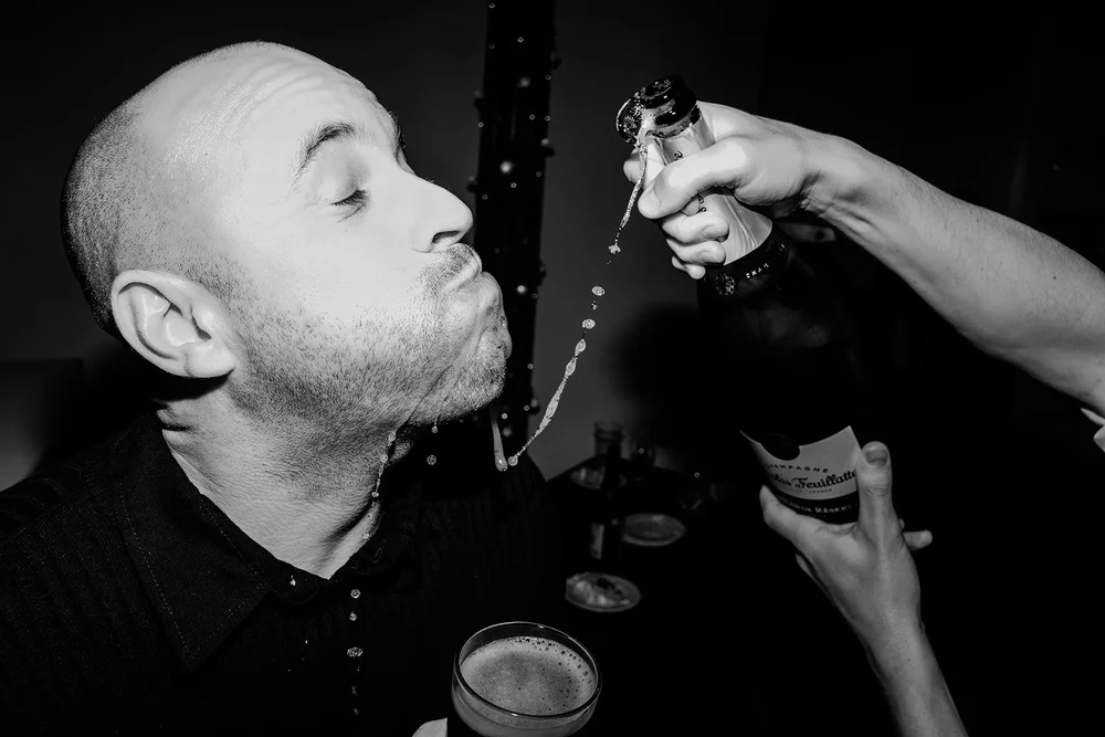 Champagne poured on the dance floor at Fabrica Brighton