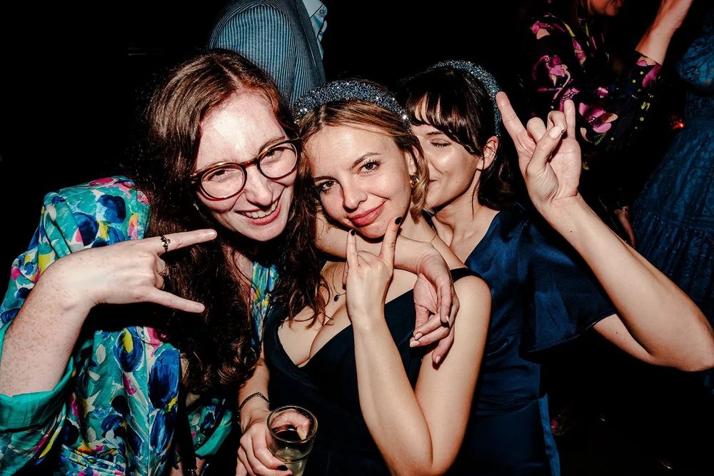 Guests posing on the dance floor at Fabrica Brighton