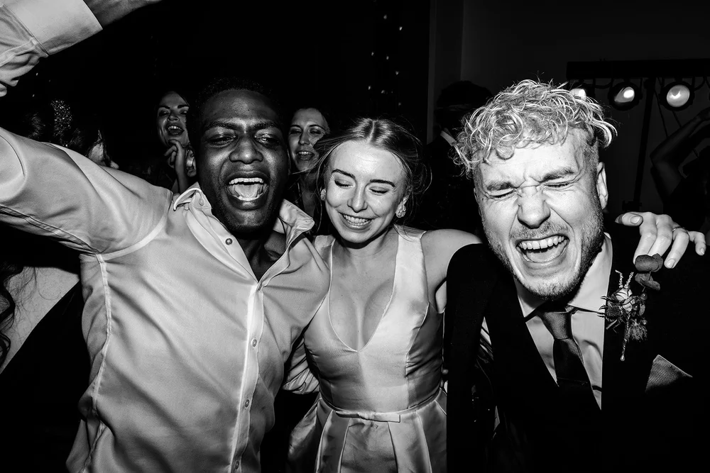 Grace and her guests on the dance floor at Fabrica