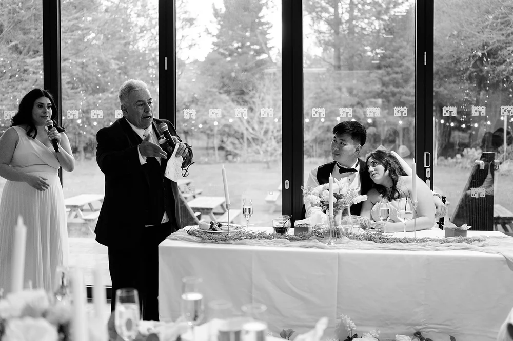 Speeches at the top table at Calderstones Mansion House