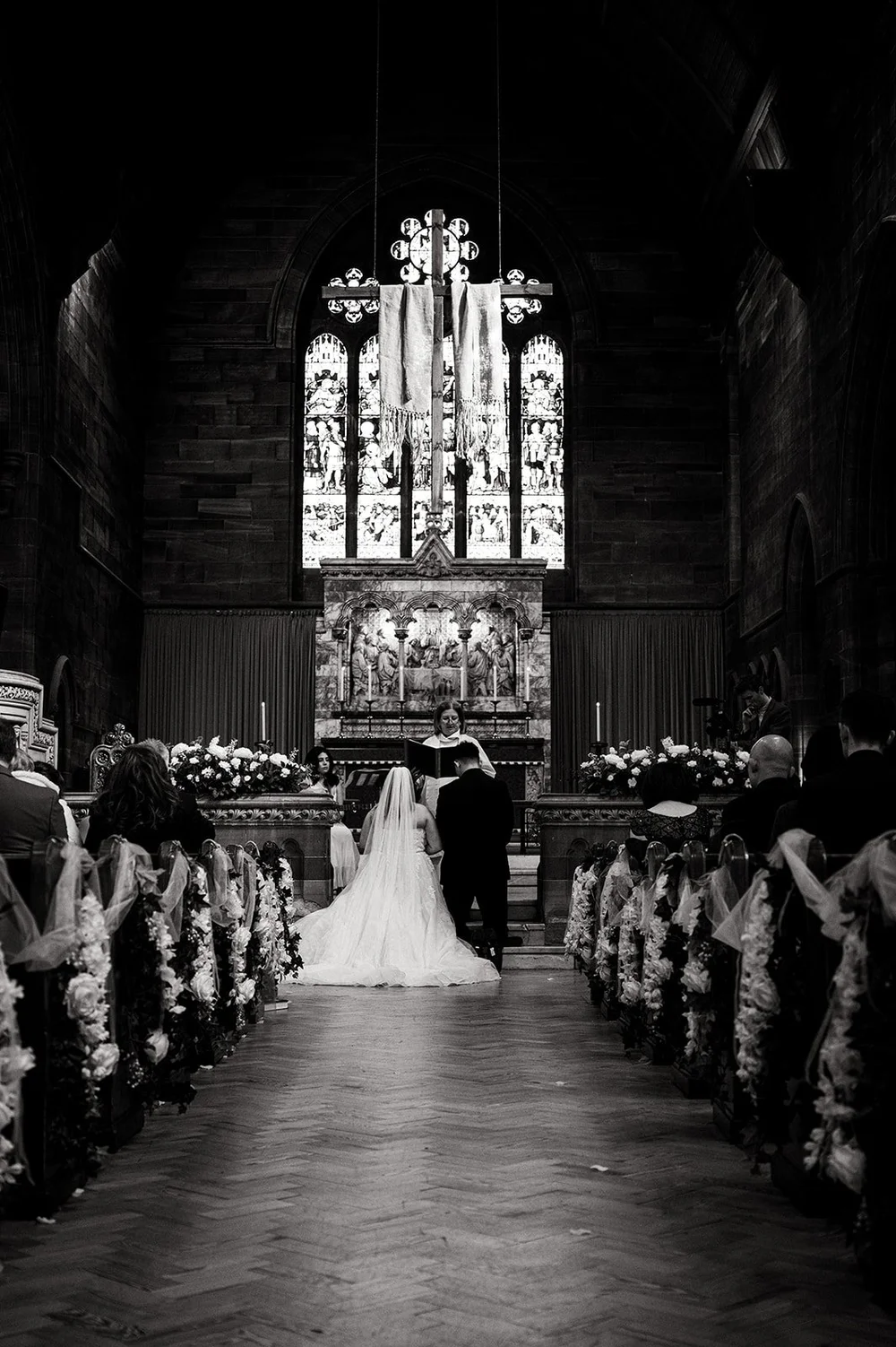 The aisle at St Anne&rsquo;s Church, Old Swan, during the ceremony
