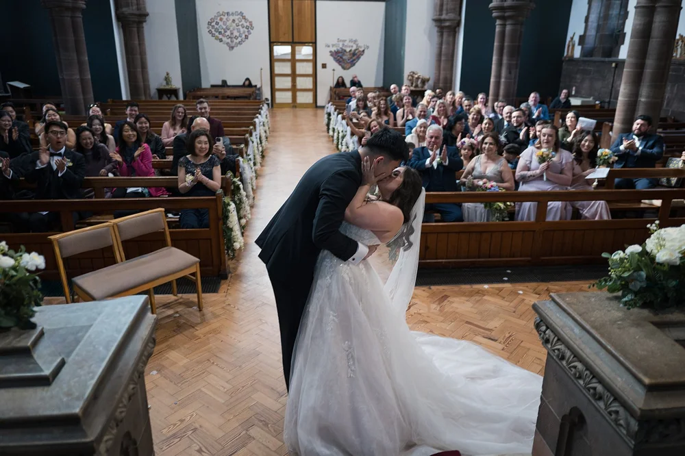 The first kiss at St Anne&rsquo;s Church, Old Swan, Liverpool