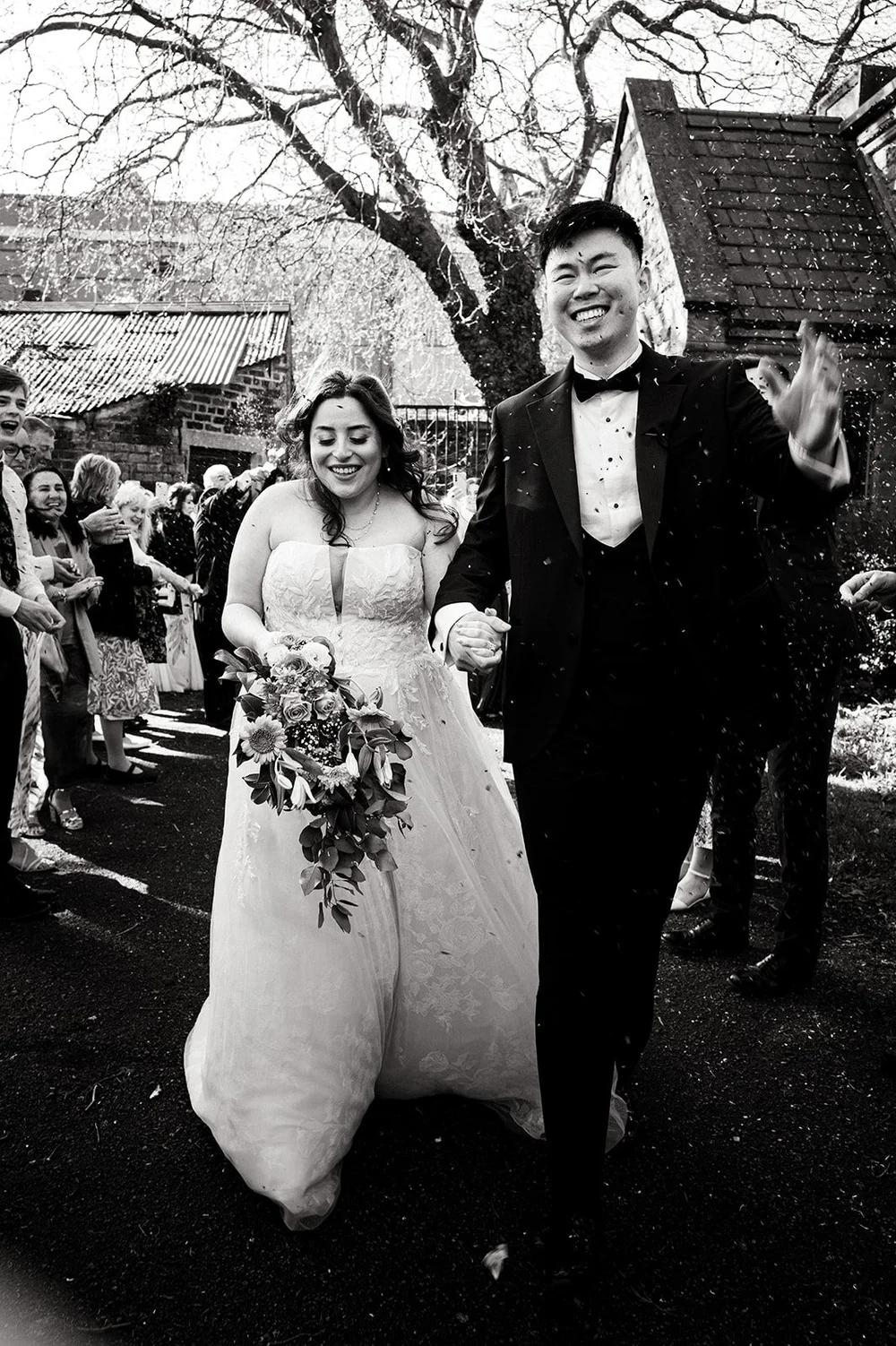 Confetti outside St Anne&rsquo;s Church, Old Swan, Liverpool