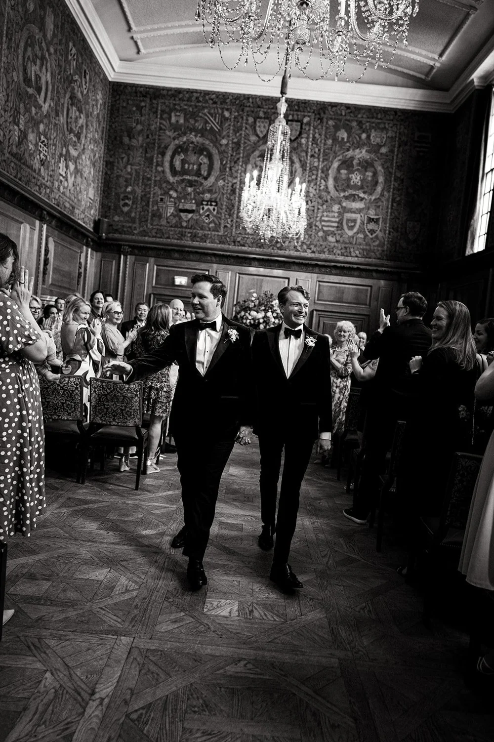Julian and Josh's wedding ceremony in the Tapestry Room at The Ned - 7