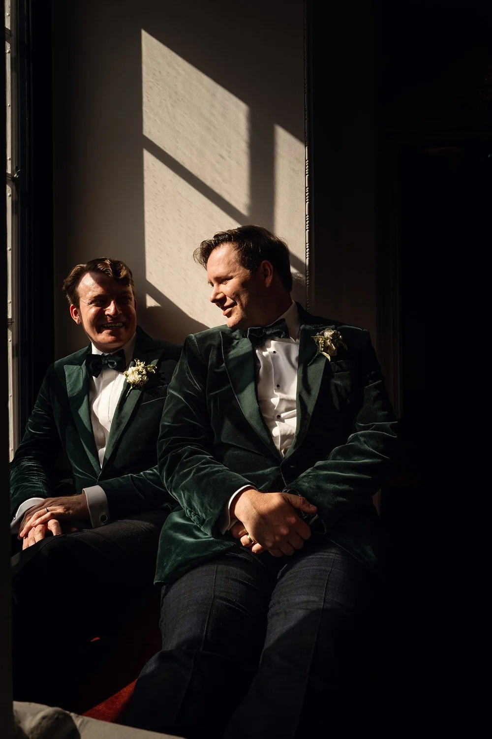 Julian and Josh wedding portraits outside The Ned - 1