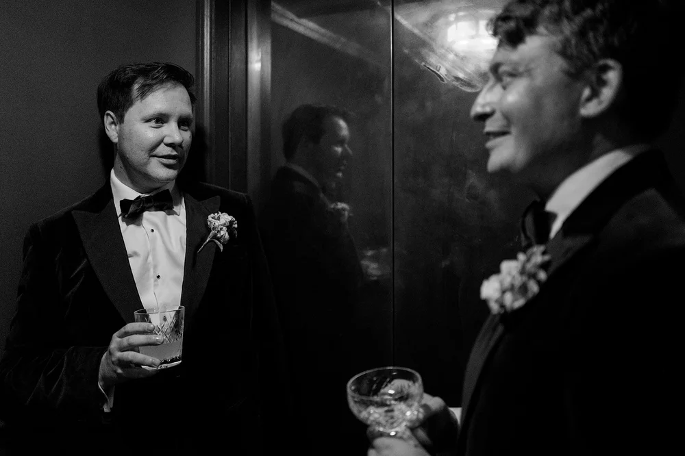 Julian and Josh wedding portraits outside The Ned - 2