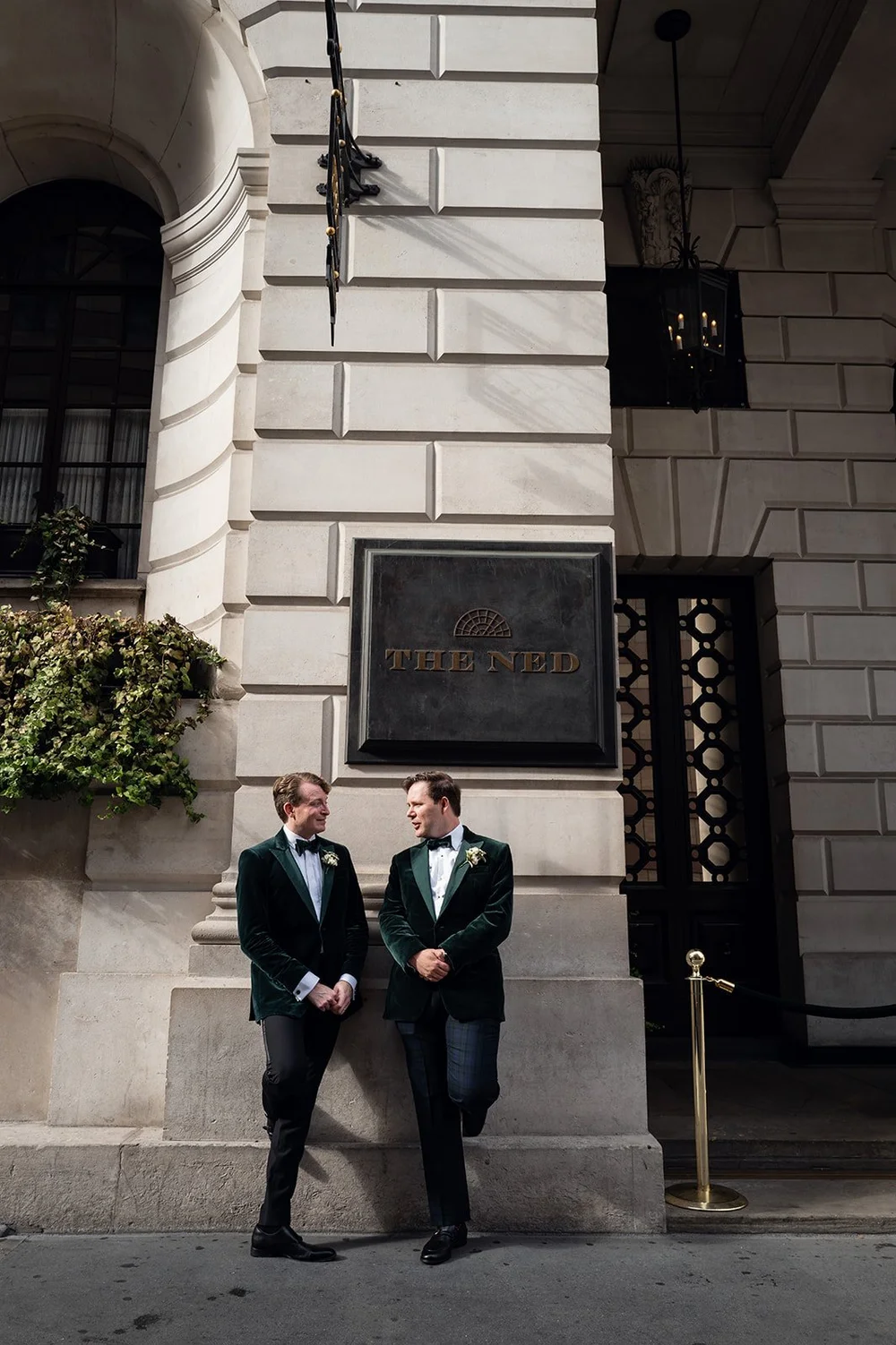 Julian and Josh wedding portraits outside The Ned - 5