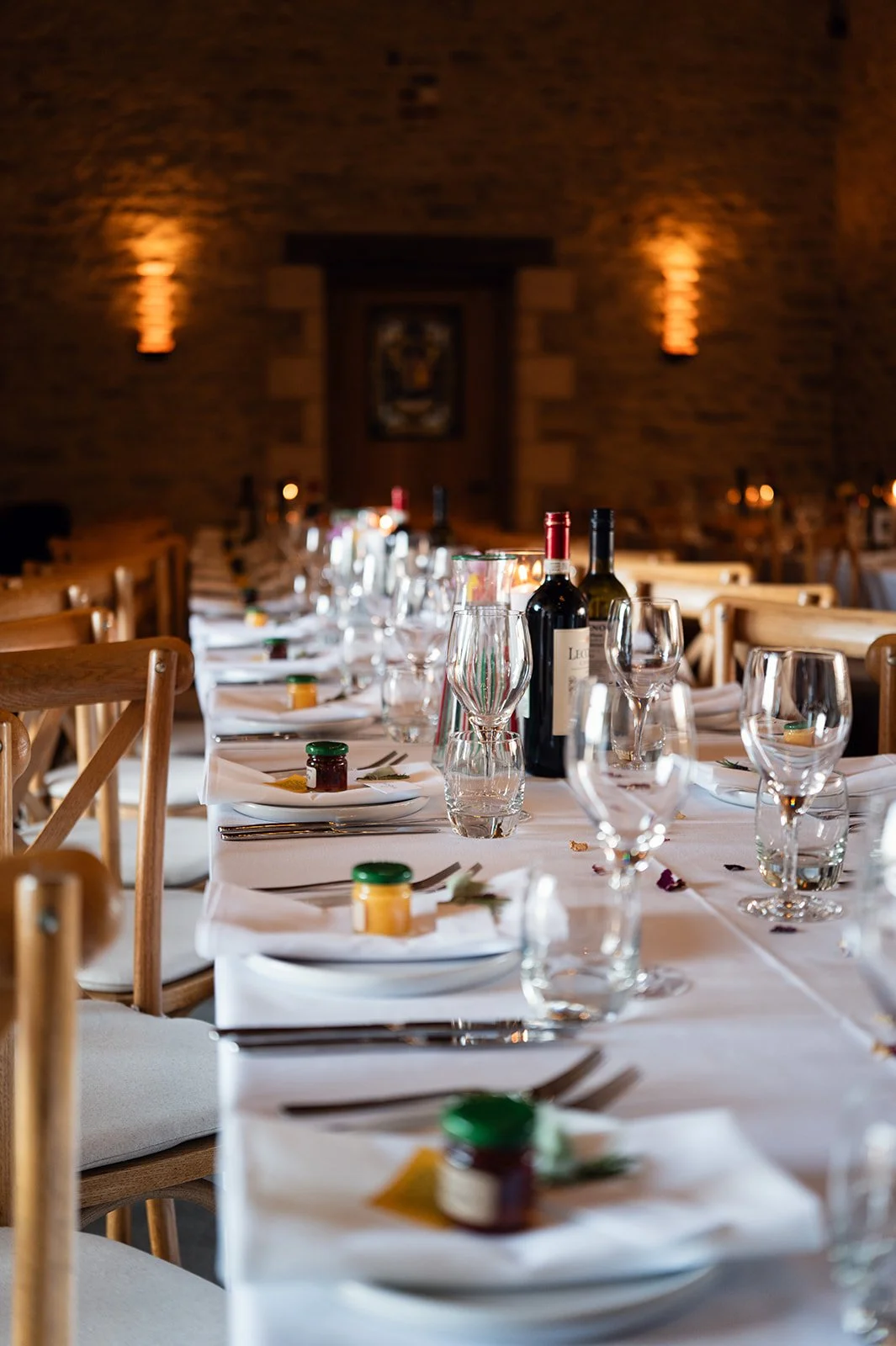 Wedding breakfast and speeches in the barn at Copsegrove Farm - 2