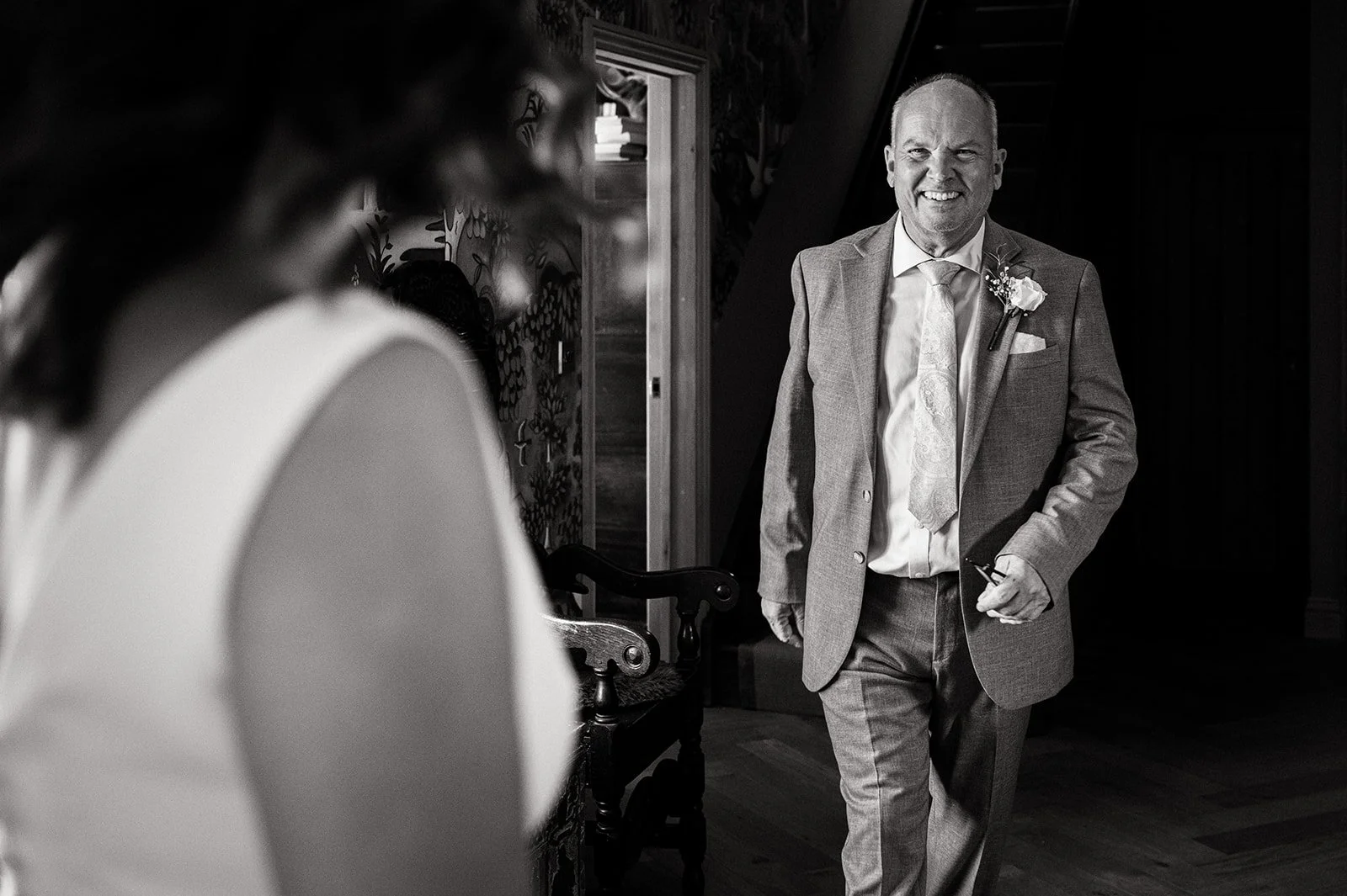Jimmy and Sophie getting ready in the farmhouse at Copsegrove Farm - 12