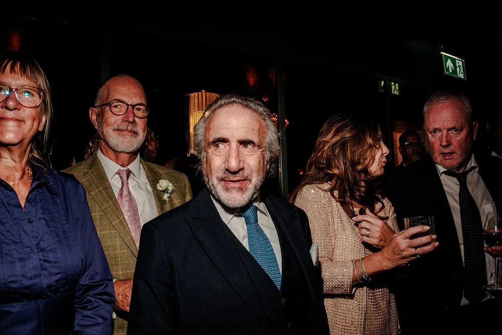 Guests at the bar late on at the Limekiln wedding