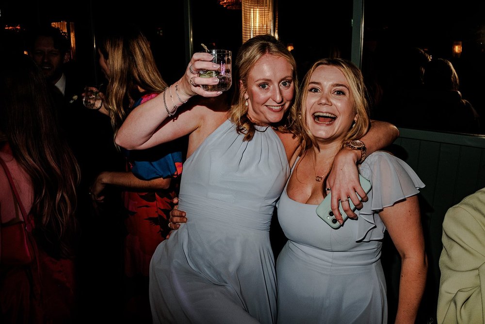 Bridesmaids in the evening at Limekiln, East Sussex