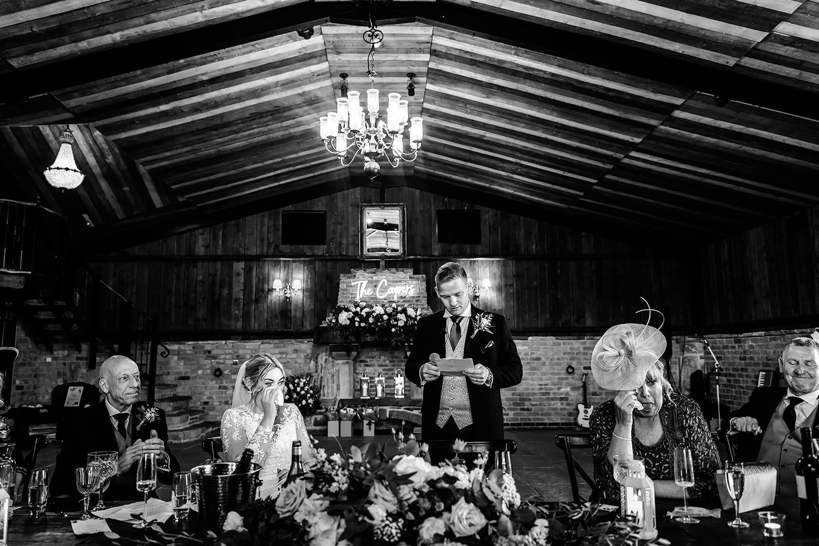 Natural wedding photography &mdash; Lauren and Tom, candid reception moment by Oliver Holder