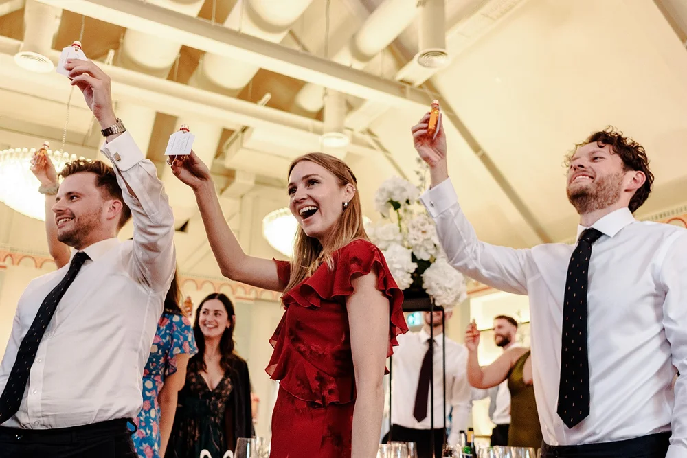 The toast during the speeches at Limekiln, East Sussex