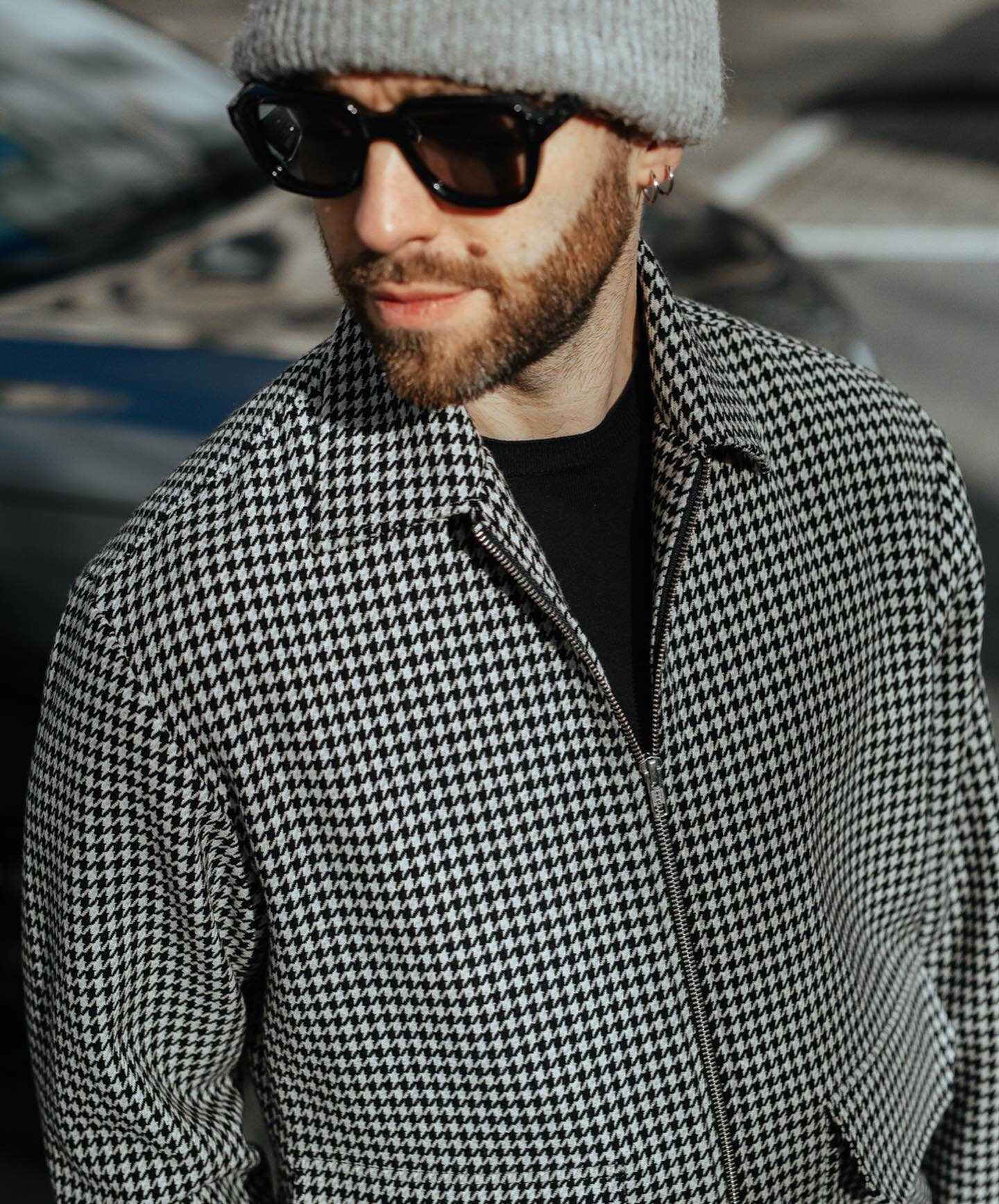 &bull; Flight jacket b&amp;w houndstooth flannel

@maisonawesome 

🐆