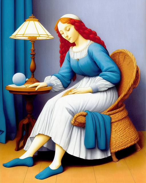 2 - In the style of Botticelli create a thoughtful.png