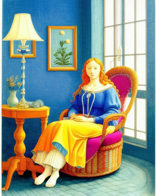 3 - In the style of Botticelli create a thoughtful.png