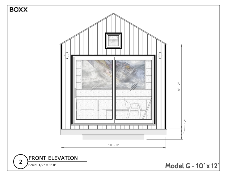 Model G - 10x12 - BW - Front Elevation.png