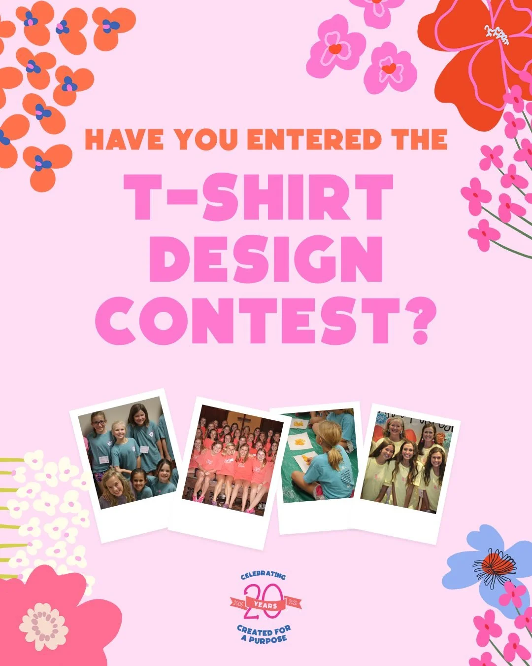Want to help us celebrate our 20th birthday? Show off your talents and submit a design for our 20th Anniversary t-shirt contest!

We can't wait to see your designs! The winner will be announced early March. Deadline to submit is Friday, February 27. 