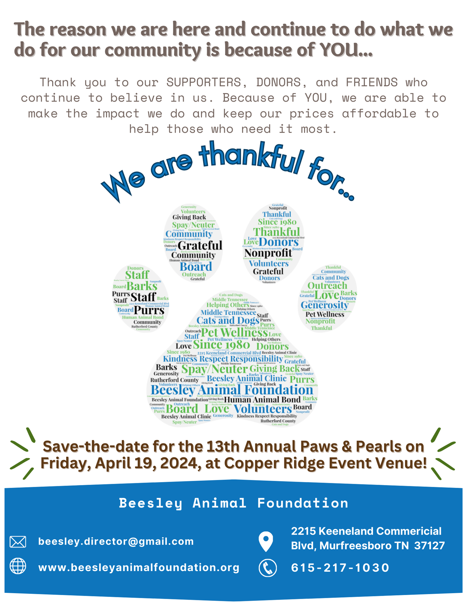 About the Foundation — Beesley Animal Clinic