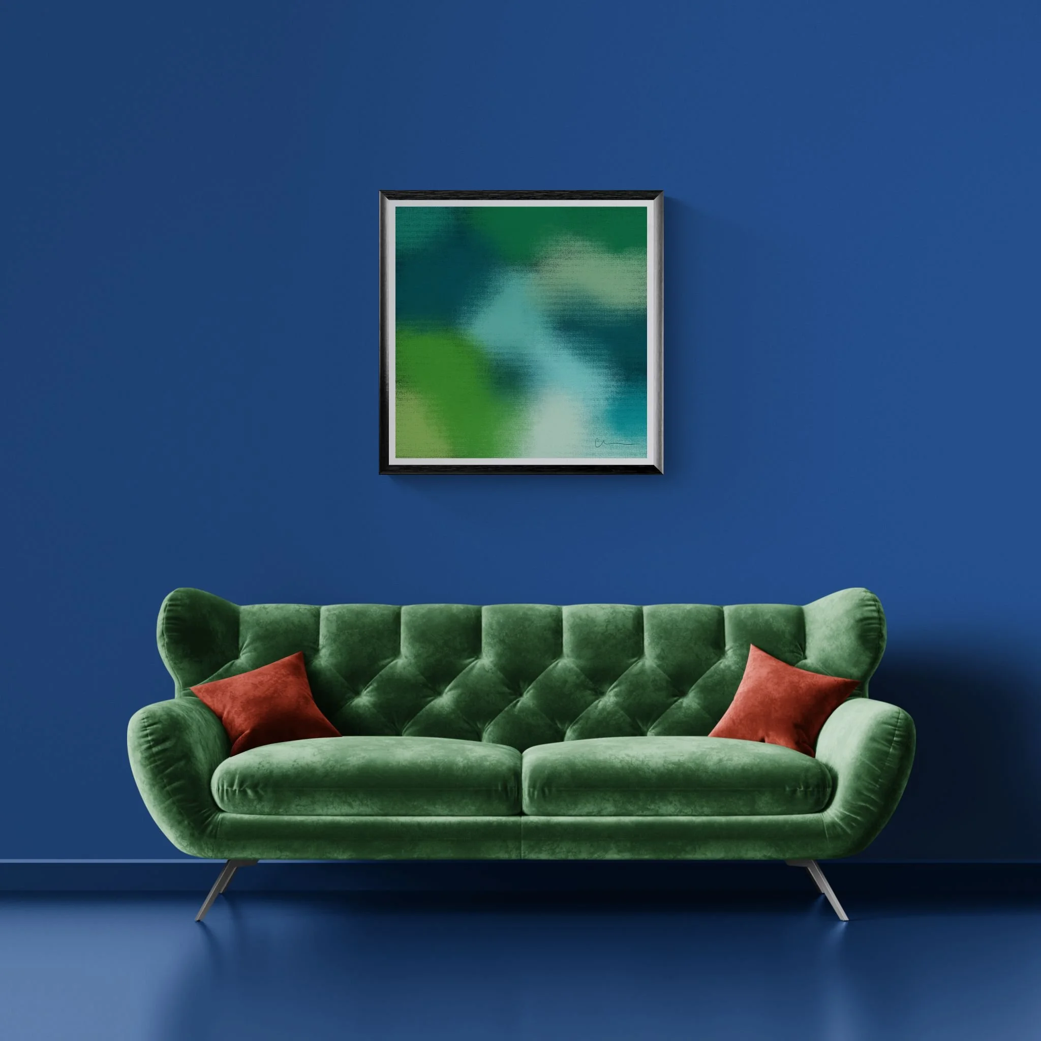 Minimal room with a comfy velvet sofa.jpeg