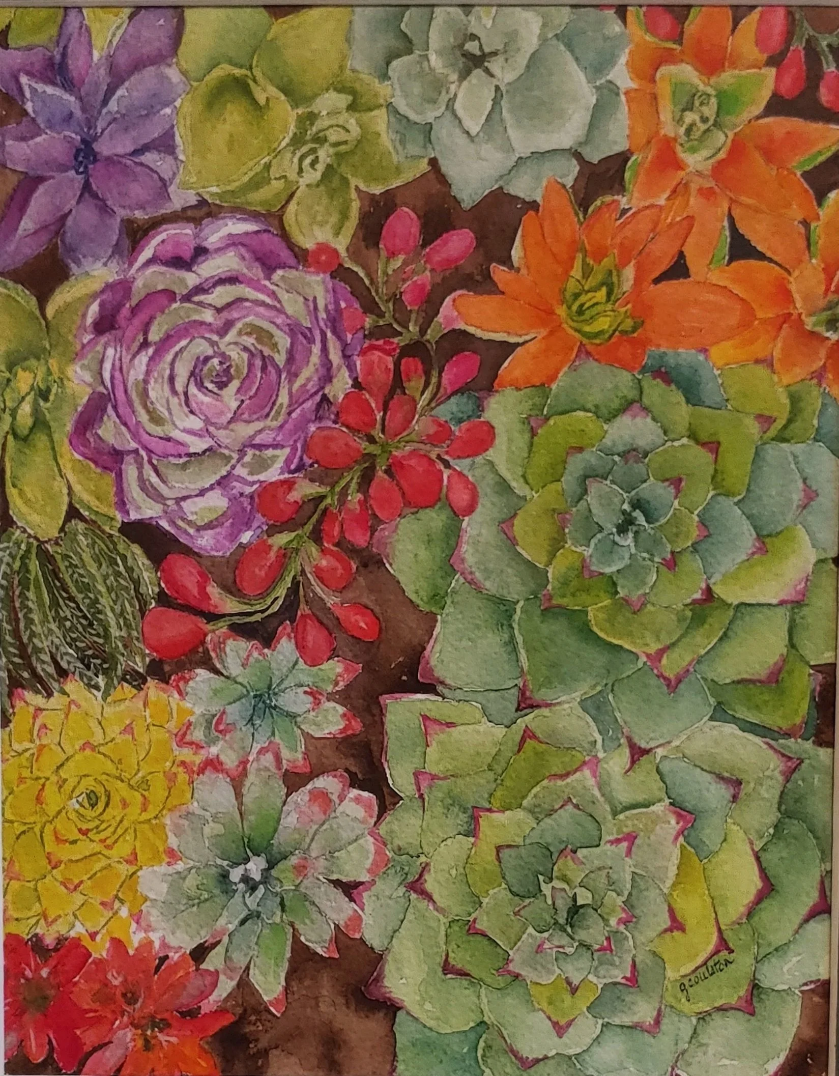 Succulent Variety - Watercolor