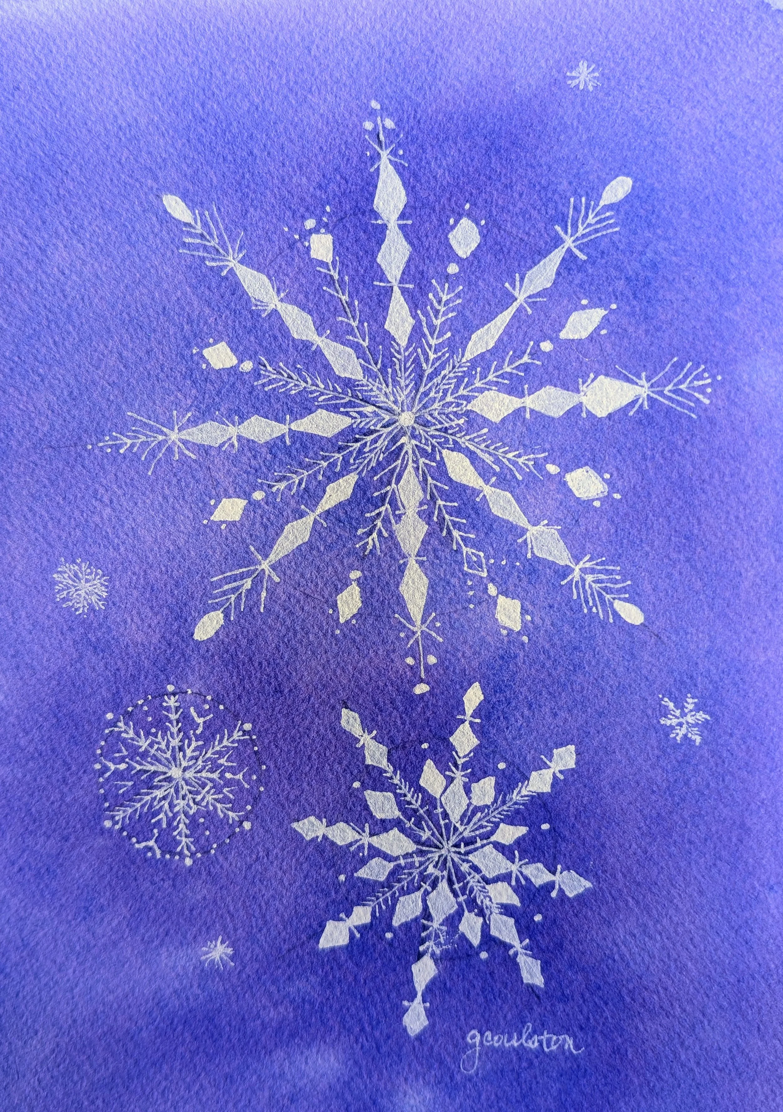 Once Upon a December - Watercolor, ink and acrylic