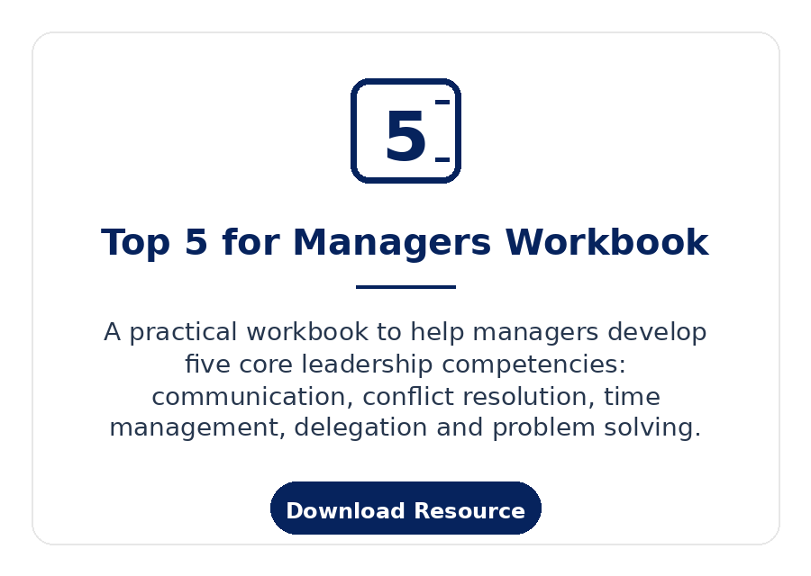 Managers Top 5 Competences Workbook Resource