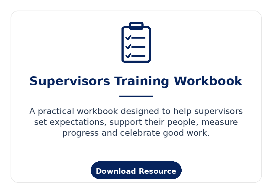 Supervisors Workbook Resource