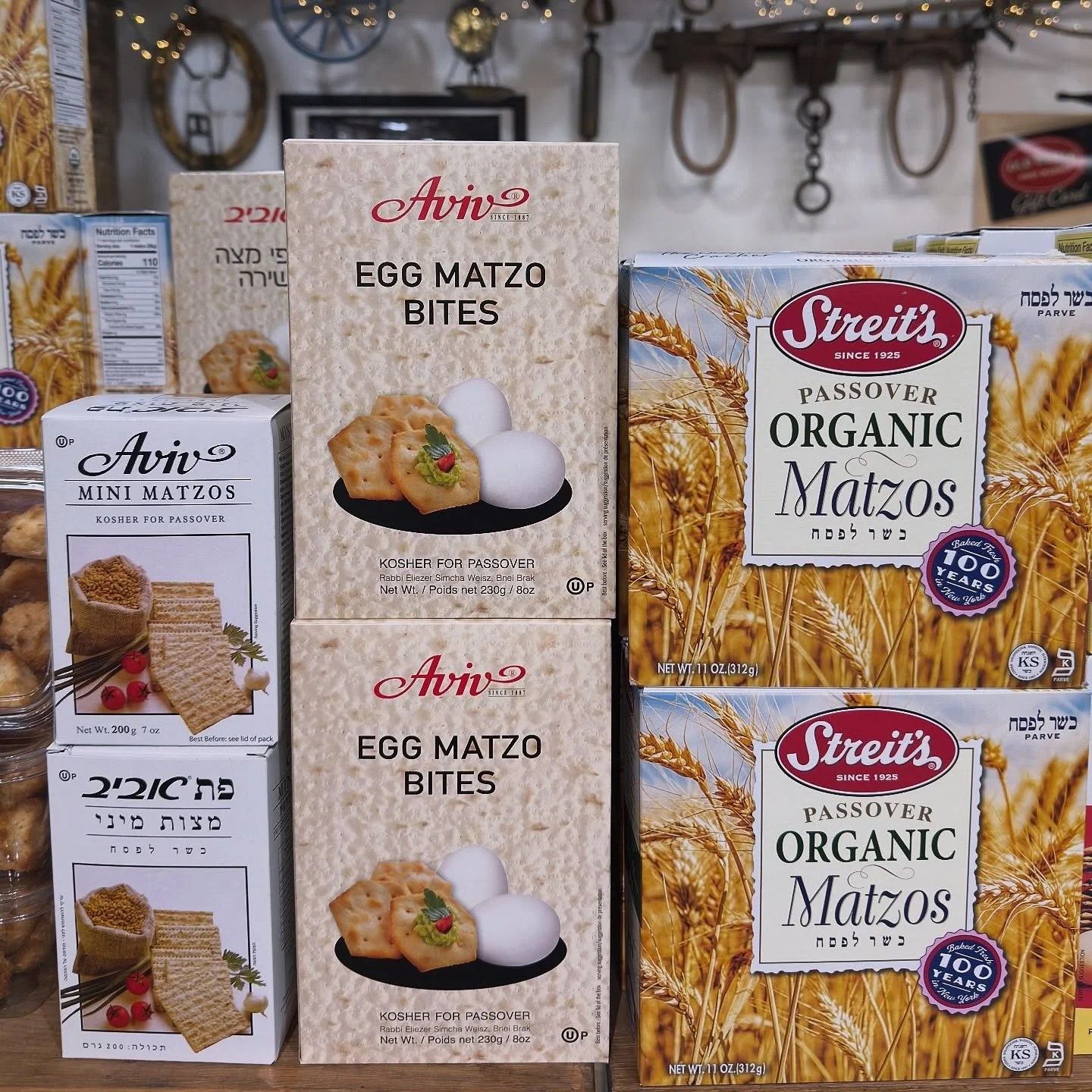 Passover is coming!

From classic Manischewitz gefilte fish and matzo ball mix to Streit&rsquo;s and Aviv matzos, egg matzos, and gluten free options&hellip; it&rsquo;s all here and ready.

Whether you&rsquo;re hosting, bringing something to the tabl