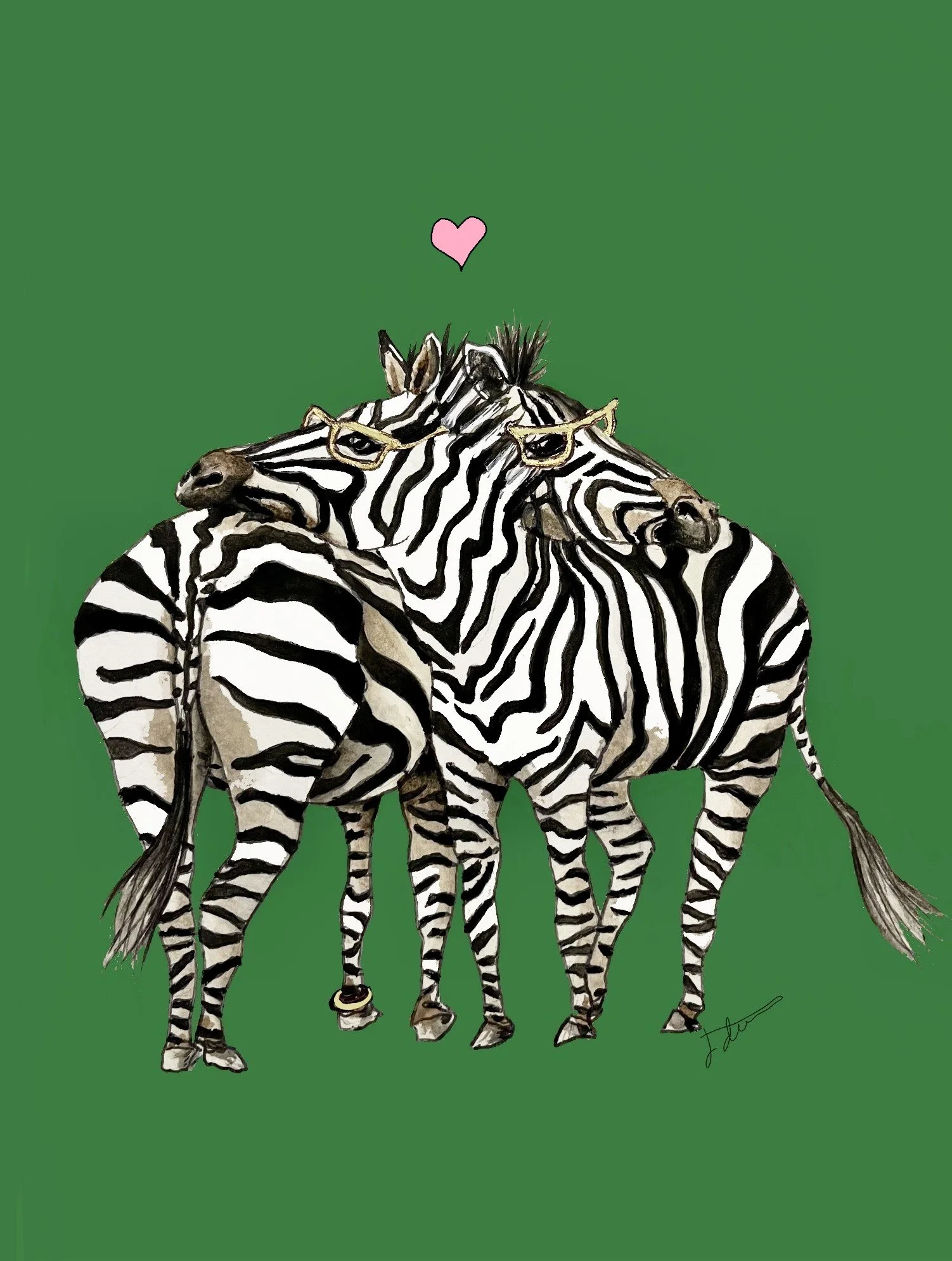 Joan & Isaak the zebras print