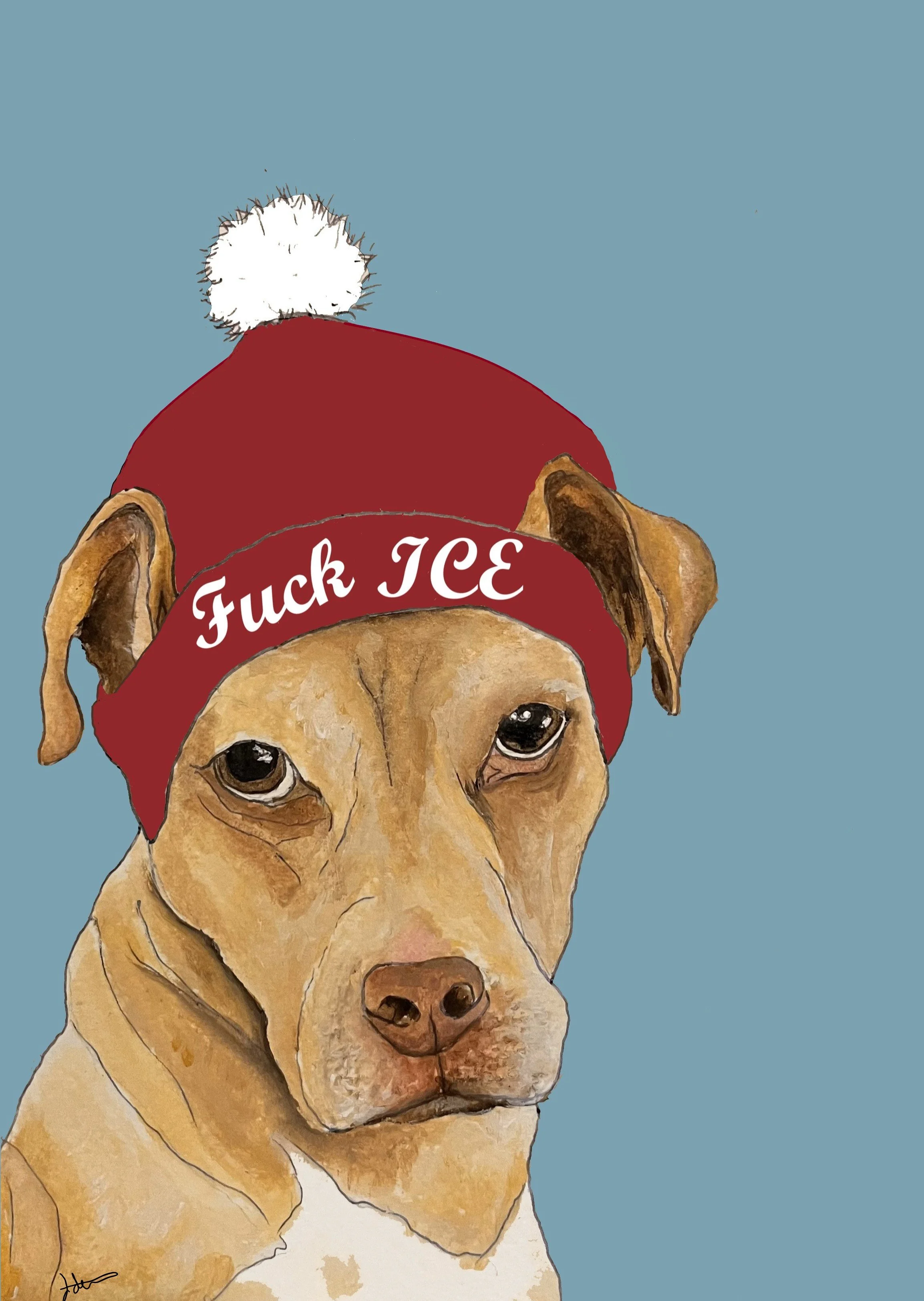 Stevie the pittie print