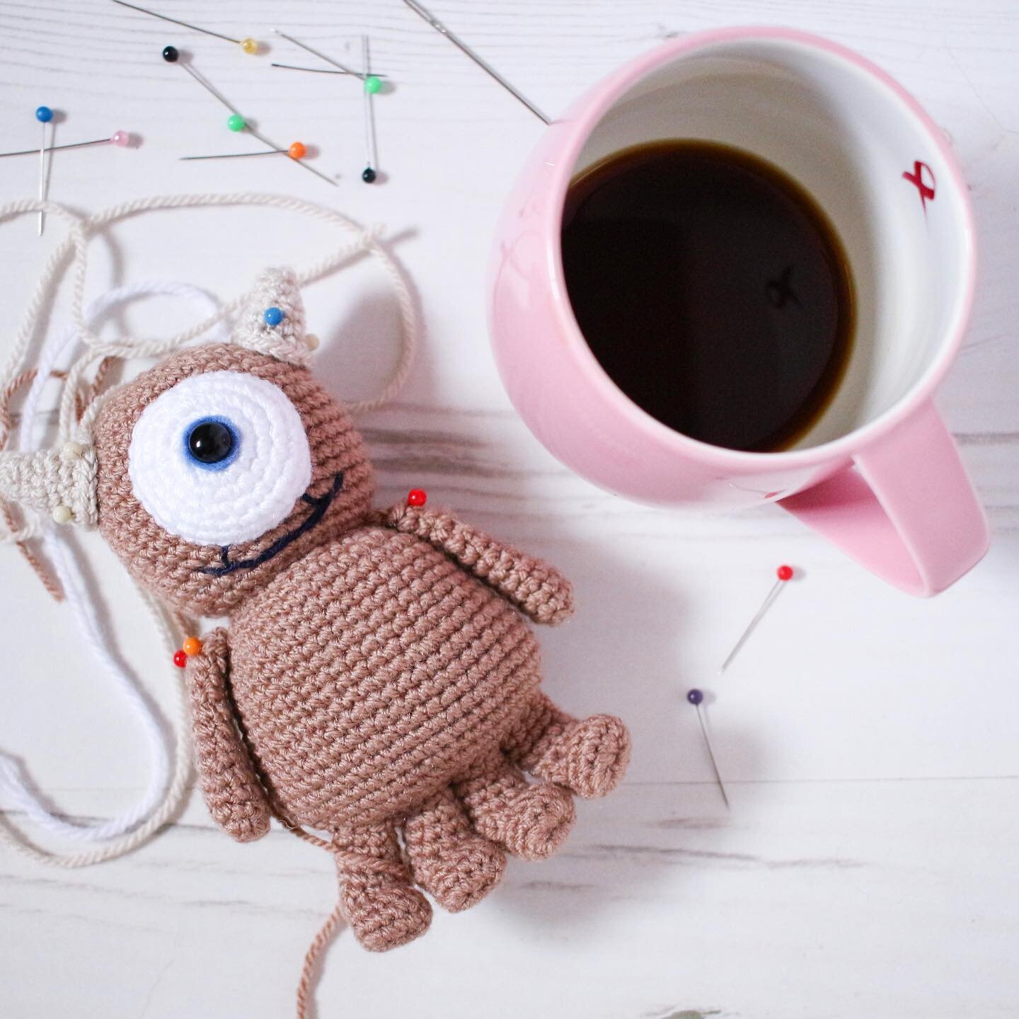 Good morning ☕️ Any Monsters Inc fans out there?

I&rsquo;m almost done with Little Mikey! He&rsquo;s got a brand new eye. I wasn&rsquo;t very happy with the first one I made, and it wasn&rsquo;t sewn on very well either. It looks so much better now!