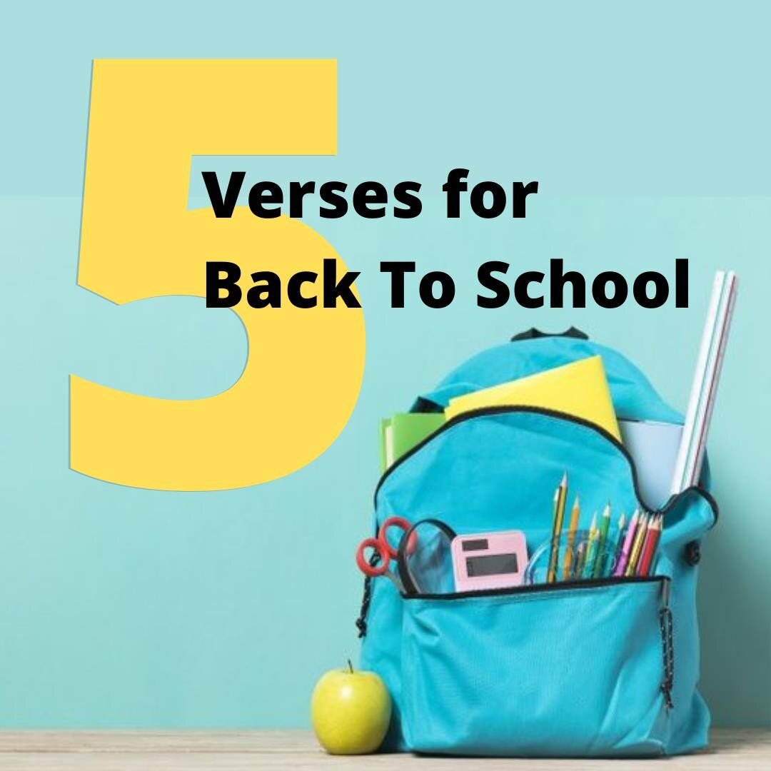 5️⃣ Verses for Back to School 📖🚌 As you prepare for this school year, take a moment and read through these verses! May you be encouraged, strengthened, and equipped by God&rsquo;s grace to do all things in love. Take a moment and share one or all o