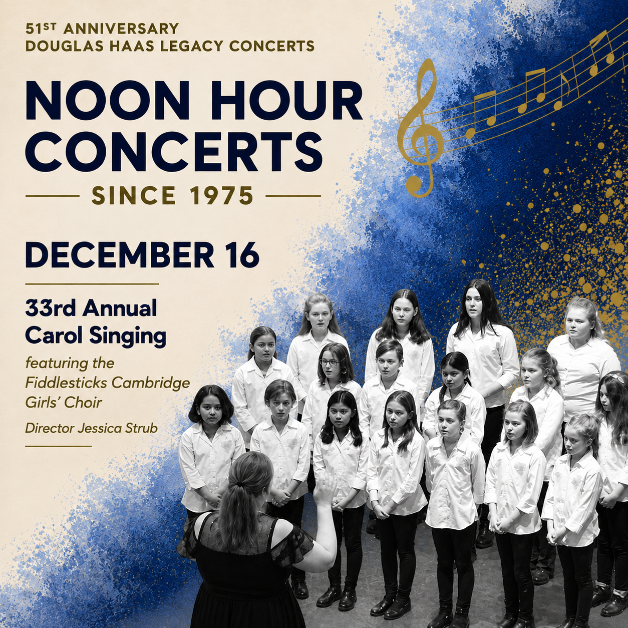 Noon Hour Concert: 33rd Annual Carol Singing featuring the Fiddlesticks Cambridge Girls’ Choir