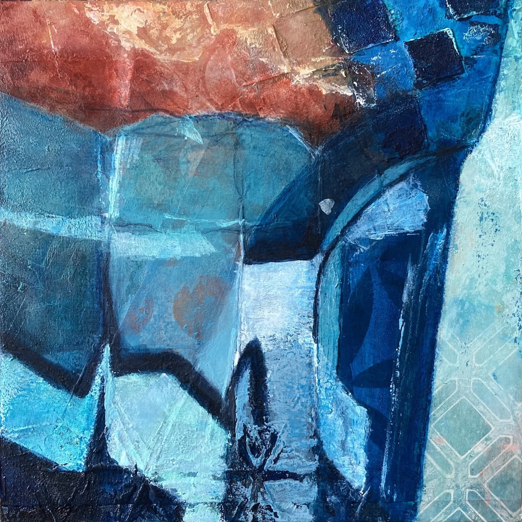 Photo of Lucy Mathers' painting called Caribbean chicken