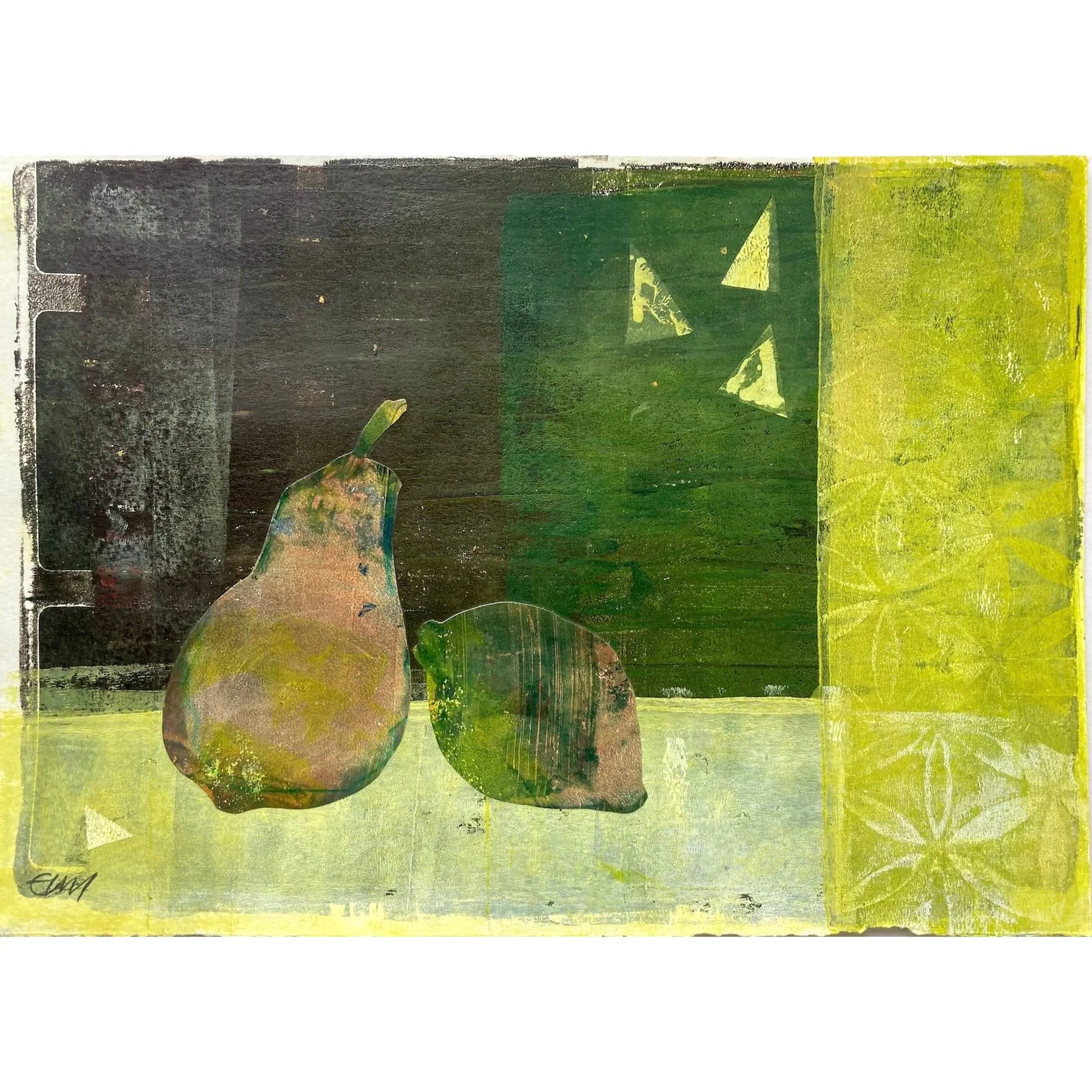 Insomnia ~ A4 Acrylic and collage on 220gsm cartridge paper mounted on cradled wood panel ~ £170 ready to hang