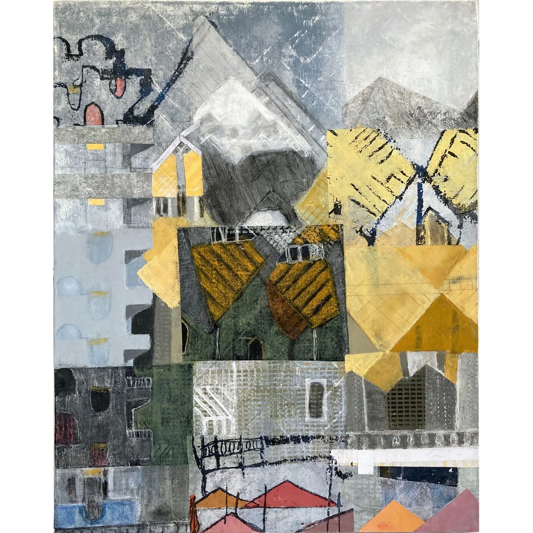 Views from Geldersekade ~ Mixed media on deep canvas with painted edges ~ £415