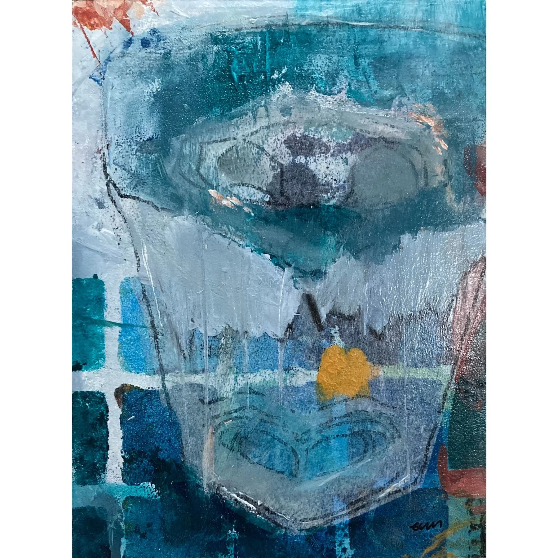 Please Can I Have More Water? ~ 6" x 8" Acrylic on paper mounted on to cradled wood panel ~ £90 ready to hang or pop on a shelf