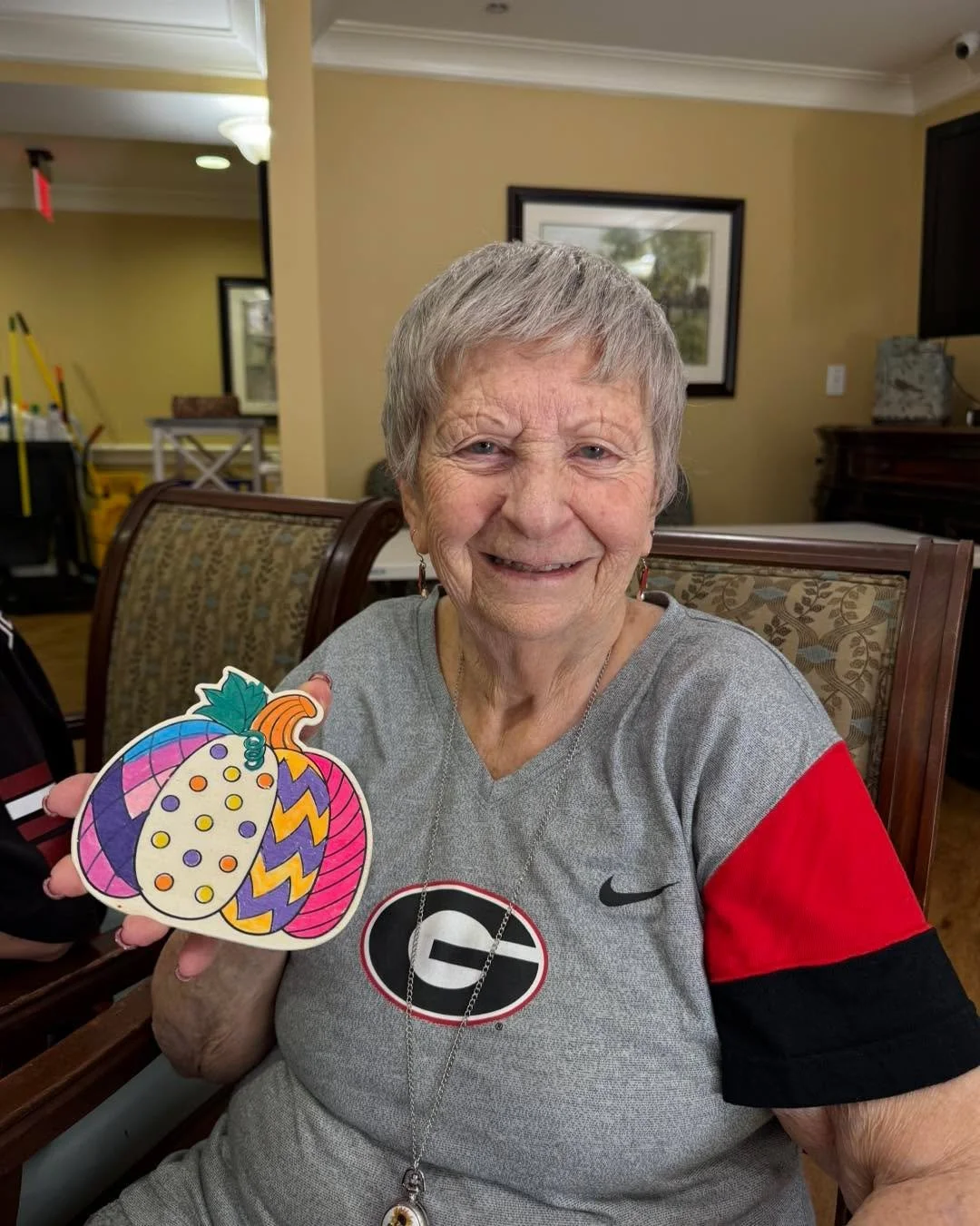 We are painting pumpkins and getting ready for Fall with our friends at The Glen Villas&hellip; even if this Georgia heat didn&rsquo;t get the memo! 🍂☀️ We&rsquo;re bringing the fall vibes one pumpkin at a time! 🧡🎃 #CaritasHospice #CraftTime #Fall