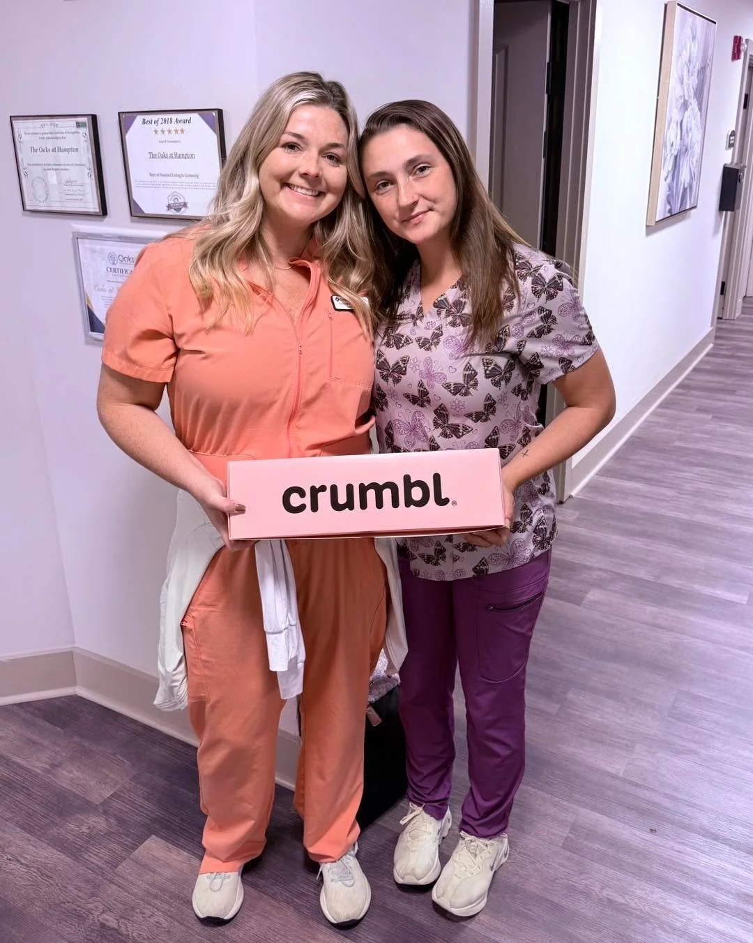 Our Purple Team celebrated CNA Jeanette&rsquo;s birthday today with some delicious Crumbl Cookies! 🎉🎂💜 #CaritasHospice #PurpleTeam #HappyBirthday