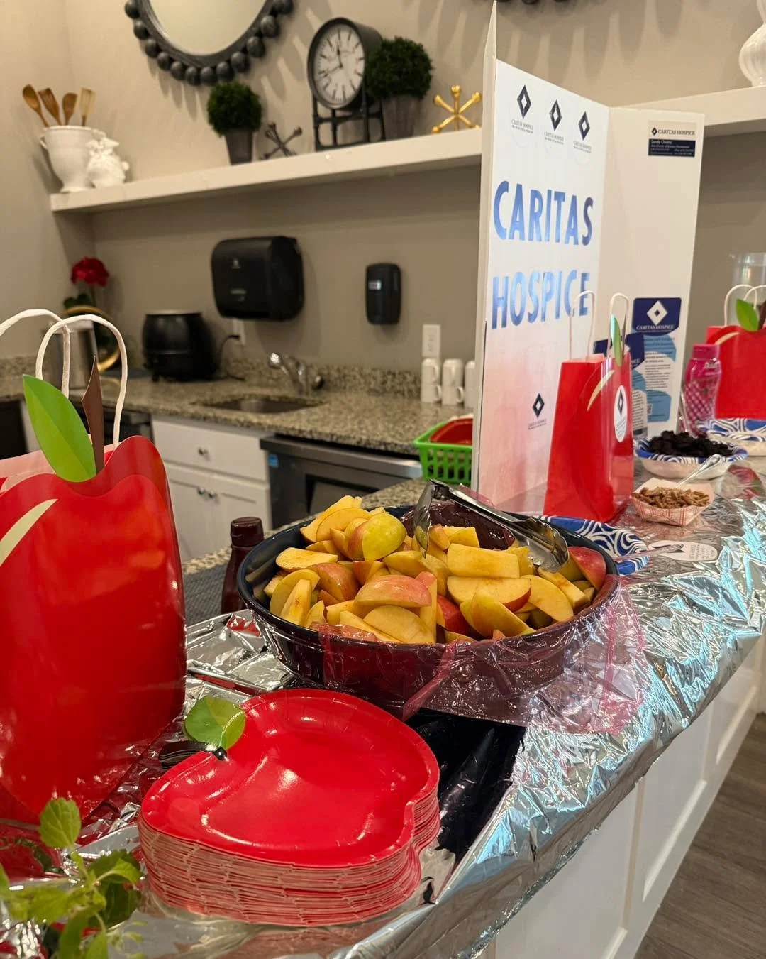 &lsquo;Happley&rsquo; Assisted Living Week! 🍎🎉 We appreciate you to the core, Manor Lake Assisted Living, Memory Care, &amp; Independent Living - Dawsonville! ❤️ It was so much fun treating the staff and residents to a delicious apple bar and celeb
