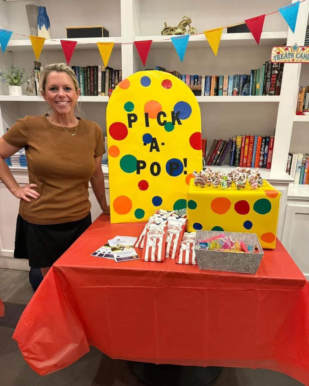 A little sweetness goes a long way! 🍭💕 We had so much fun participating in Family Night at Manor Lake Assisted Living &amp; Memory Care - Hamilton Mill and creating a fun Pick-a-Pop Station for everyone to enjoy! 🎉🍭 #CaritasHospice #FamilyNight