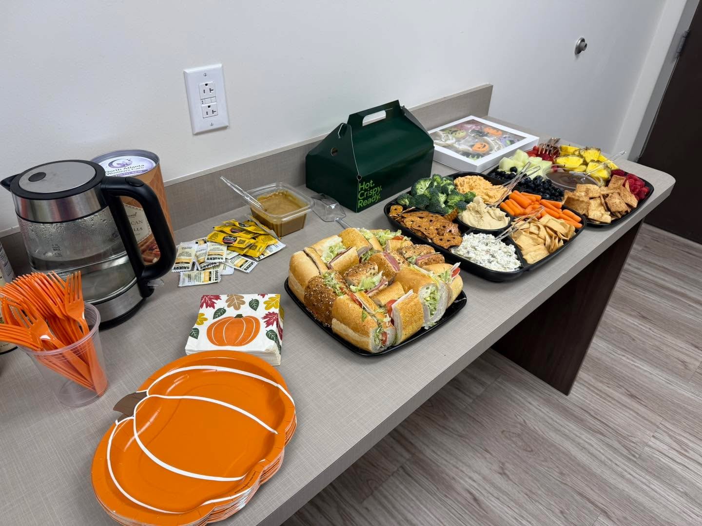 No tricks, just treats! 🍬🎃 We had such a wonderful time sharing lunch with Family Practice Center, P.C. today! 🧡 We&rsquo;re so thankful for the opportunity to connect, enjoy some good food, and spend time with such a wonderful team. 🎉 #CaritasHo