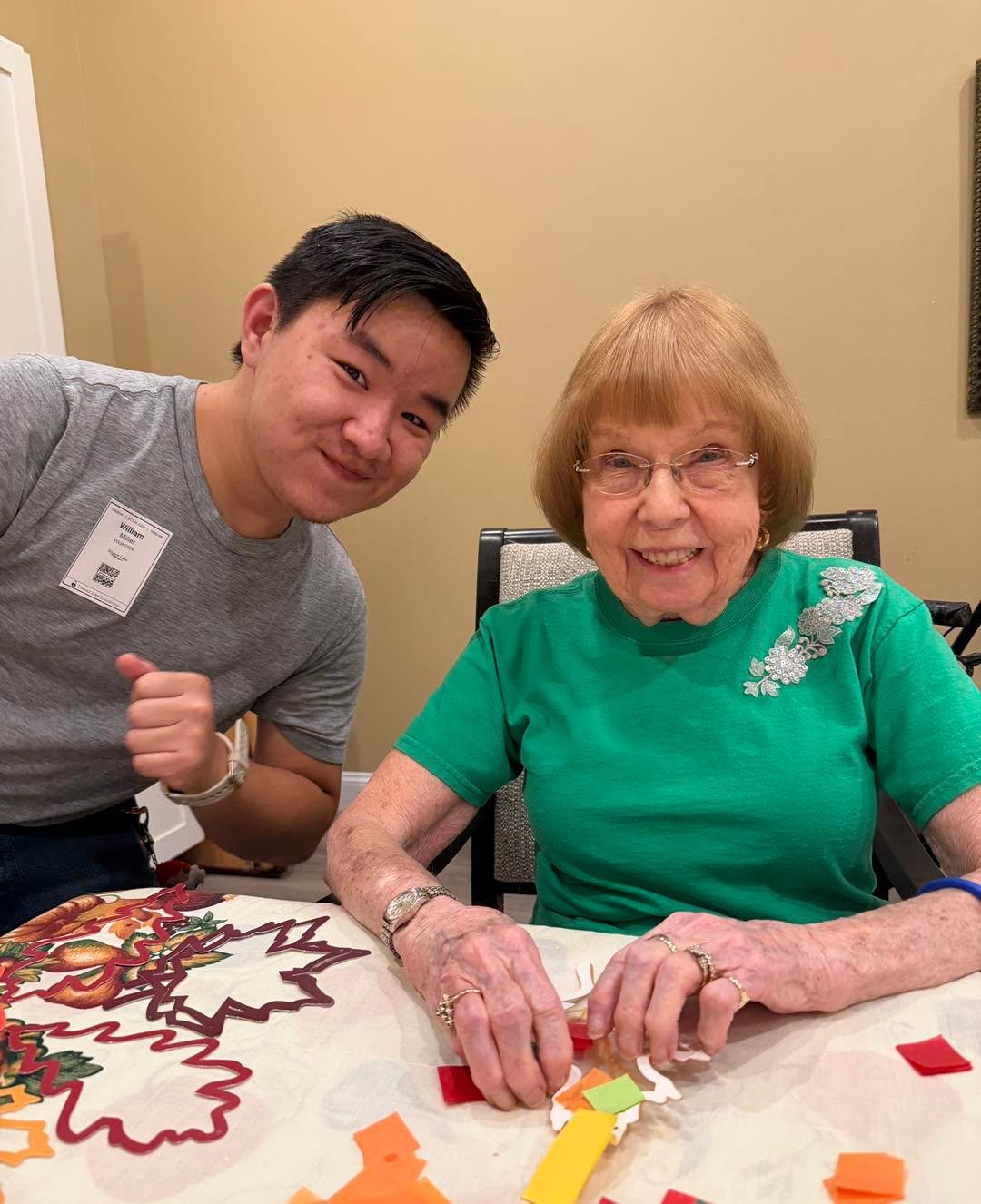 Crafting up some smiles with our friends at Manor Lake Assisted Living, Memory Care, &amp; Independent Living - Dawsonville and our wonderful volunteer, Will! 🎨💙 We&rsquo;re so thankful for the time, creativity, and joy our volunteers bring to our 