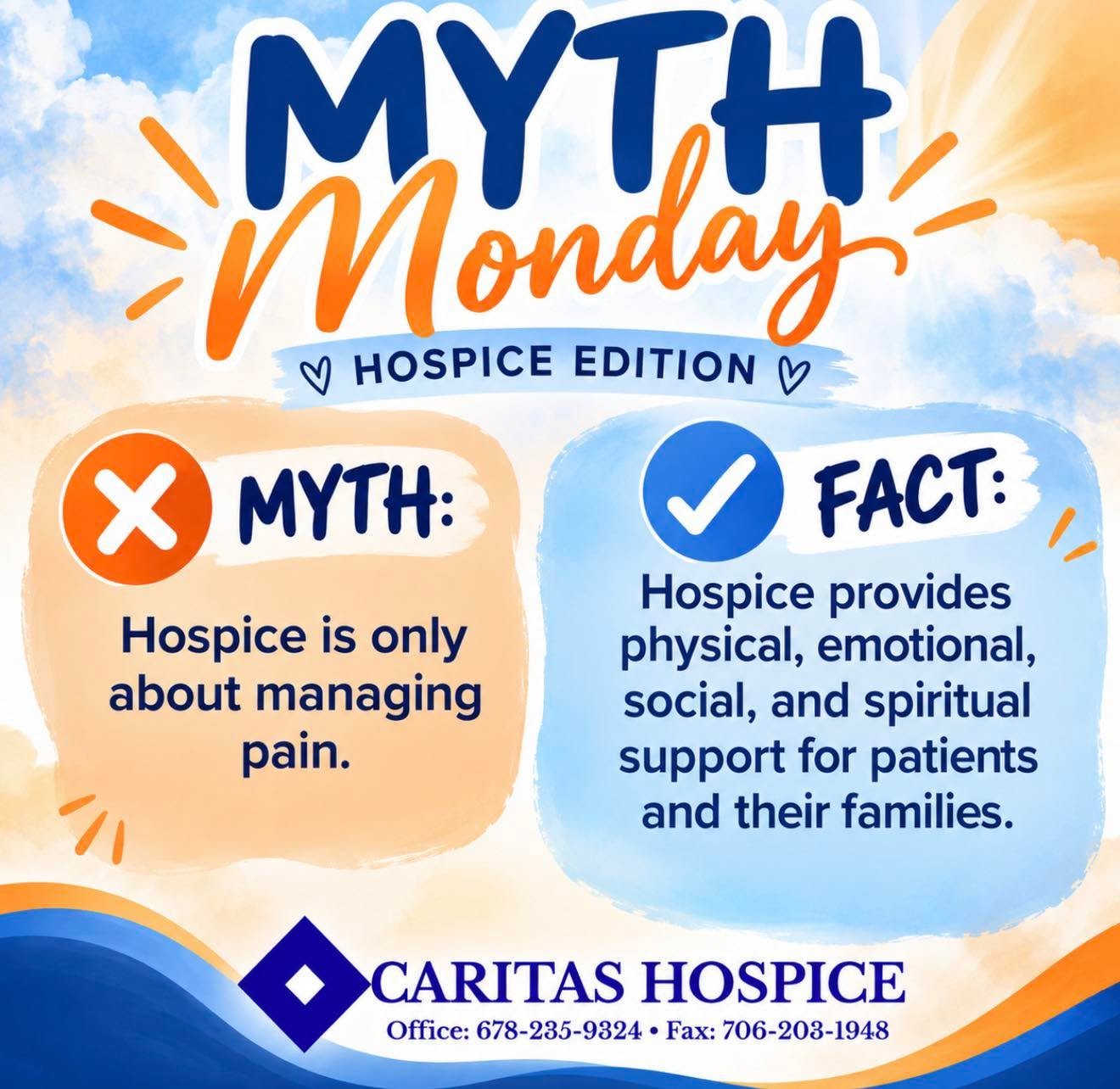 Hospice care is SO much more than pain management! 🧡🩵 It&rsquo;s about caring for the whole person; physically, emotionally, socially, and spiritually. It&rsquo;s also about walking alongside families, offering guidance, comfort, and support. 🥰 #C