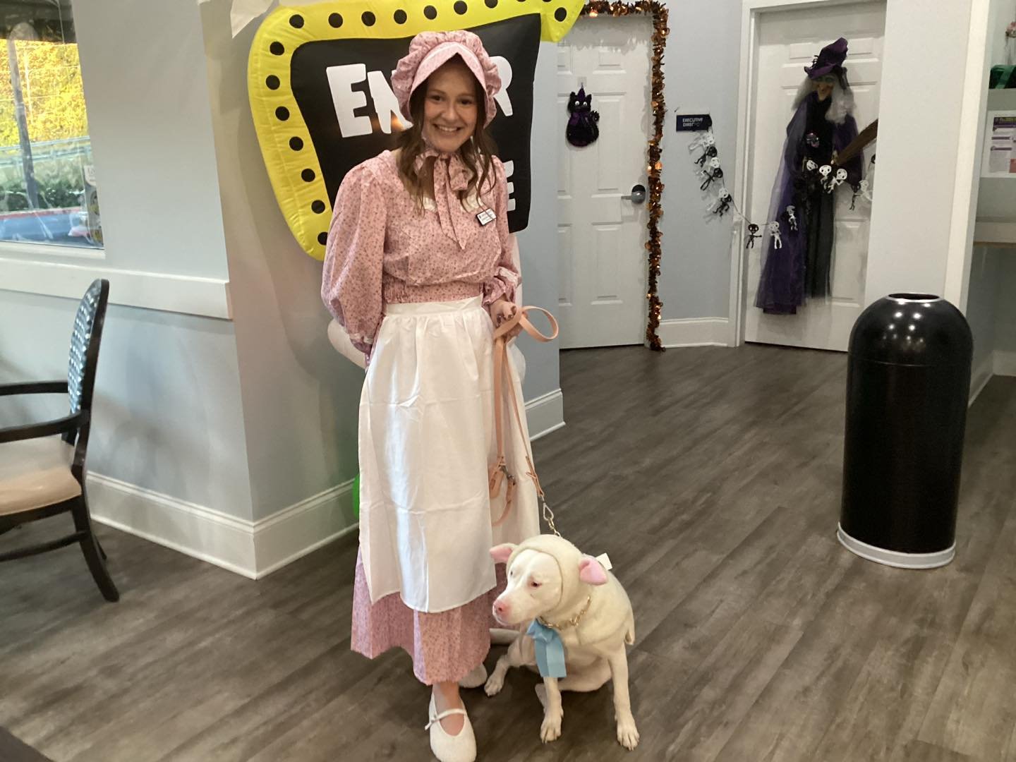 Little Bo Peep and her sweet little sheep made a special visit to Manor Lake Assisted Living &amp; Memory Care - Gainesville! 🐑🩷 Nurse Kylee and her adorable pup brought lots of smiles, snuggles, and a little extra joy to our friends this evening! 