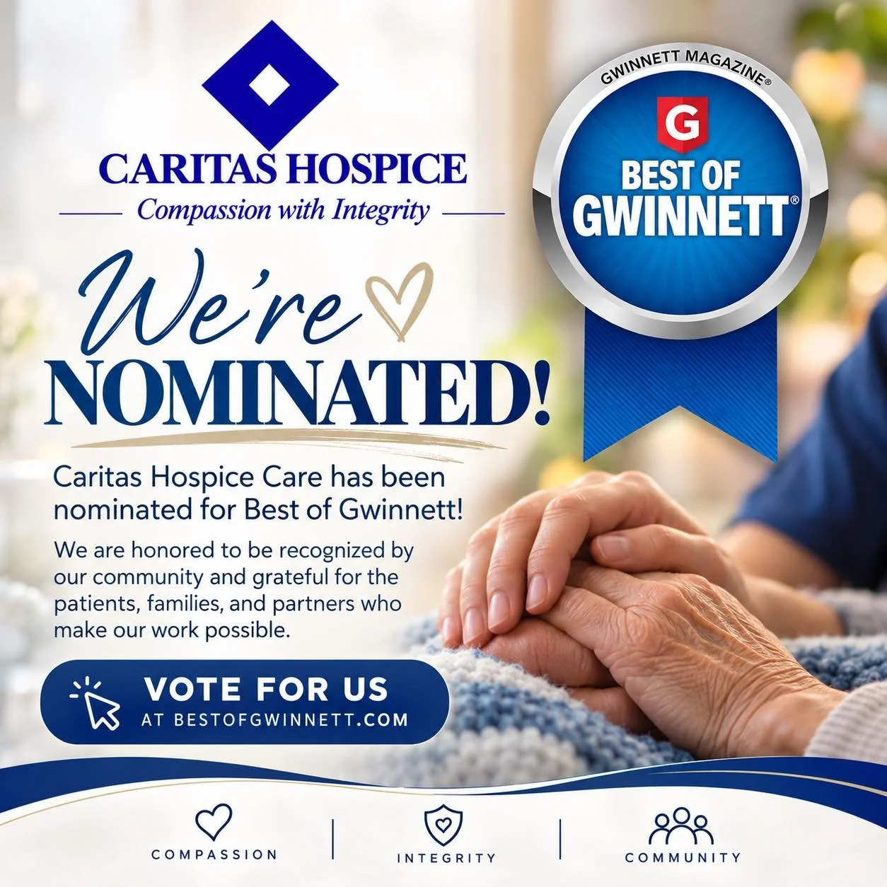 We&rsquo;re honored to be nominated for Best of Gwinnett!

We are incredibly grateful to be recognized by the community we are so proud to serve. Every act of kindness, every comforting moment, and every family who places their trust in us reminds us