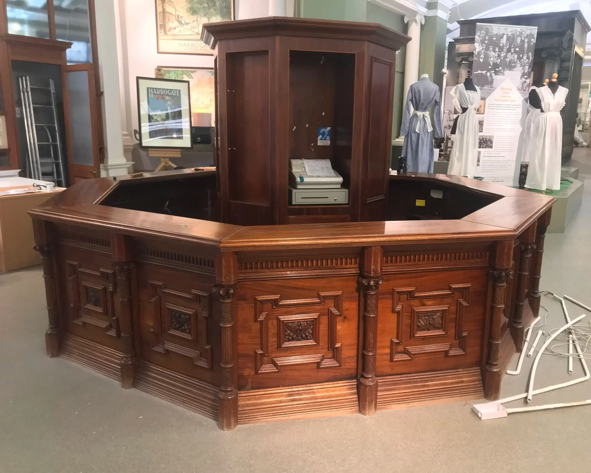 Spa Waters Bar, 1888 — Royal Pump Room Museum, Harrogate.
Before conservation, serving as the museum’s reception desk.