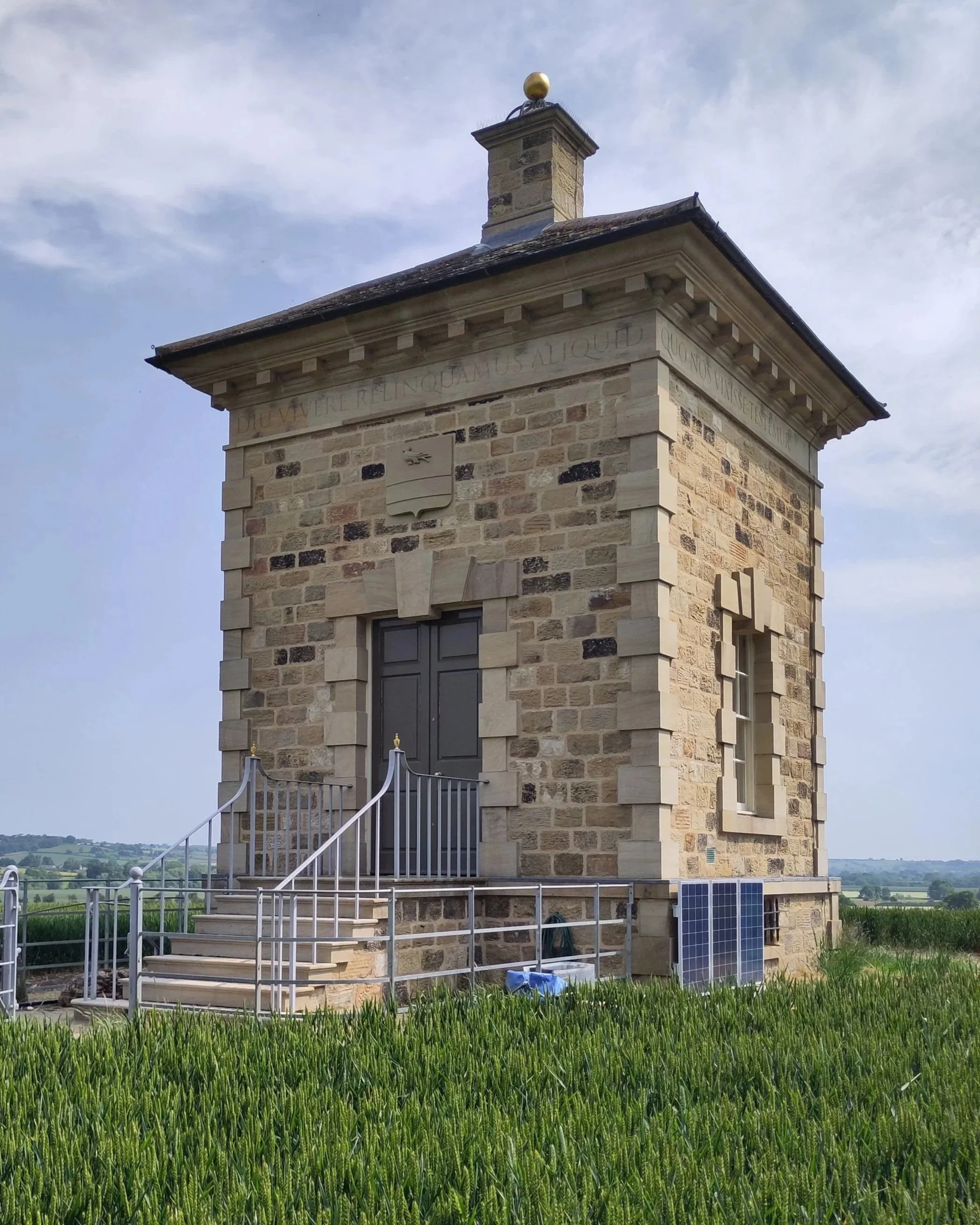 Yorkshire folly after restoration, following removal of wet and dry rot from affected joinery for a private client.